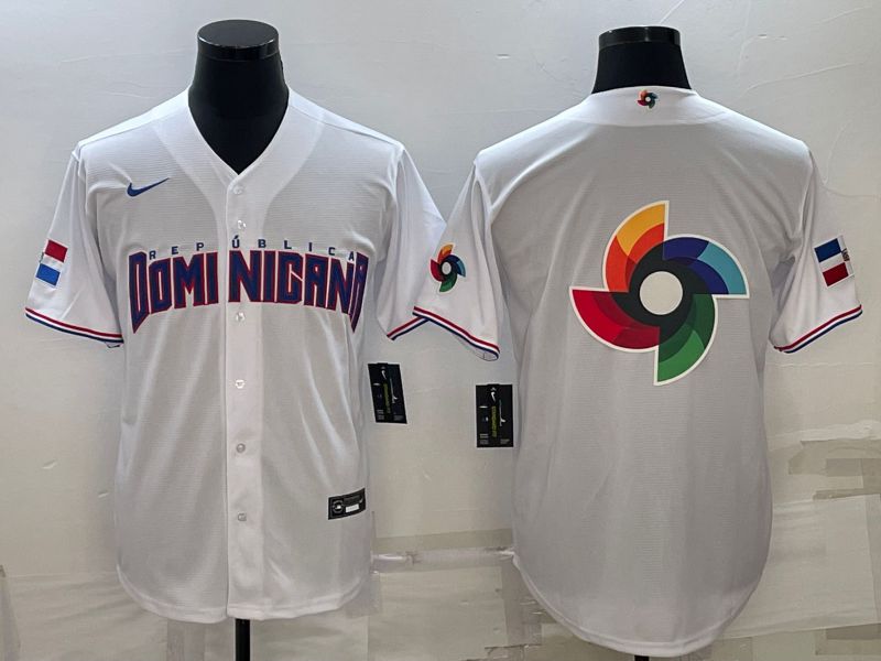 Men 2023 World Cub Blank White Nike MLB Jersey1